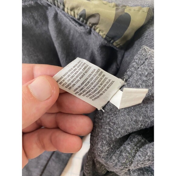 Boys Size Small Sweatpants Revolution Grey and Comoflage Striped - Picture 6 of 7